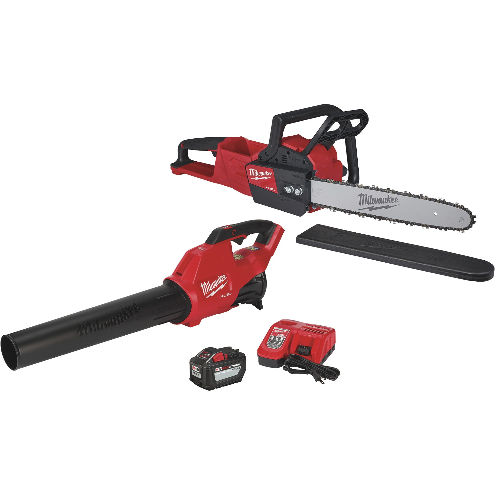 SPECIAL BUY! Milwaukee 18V M18 Fuel Li-ion Cordless Chainsaw Kit with FREE M18 Fuel Blower!